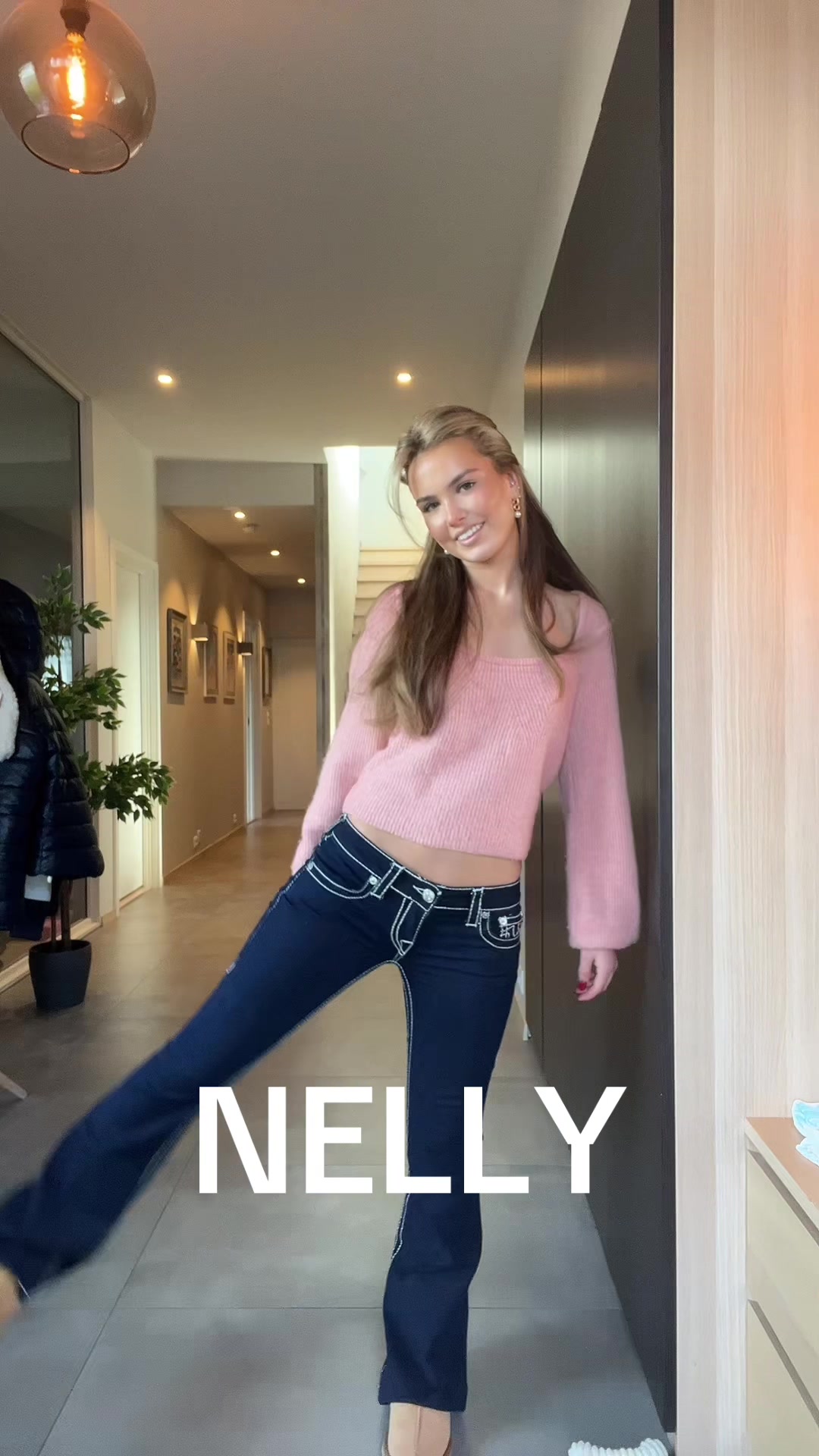 TikTok post by @spannelouise for Nelly. Caption reads: Annonse @NELLY.COM My favourite pair of jeans |....