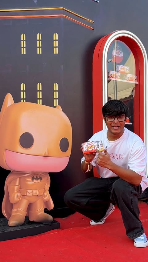 Instagram post by @youpranik for Kinder. Caption reads: Just had an insane time at the Kinder Joy....