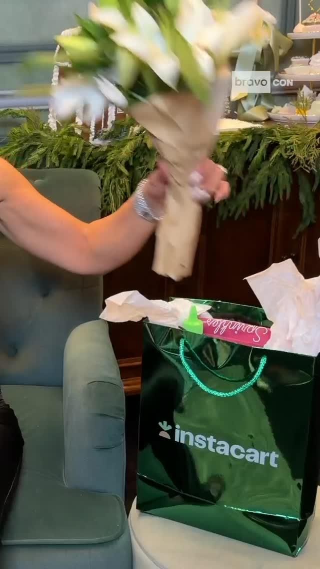 Instagram post by @teresagiudice for Instacart. Caption reads: #Instacart_Ad See what’s in my @instacart bag! It....