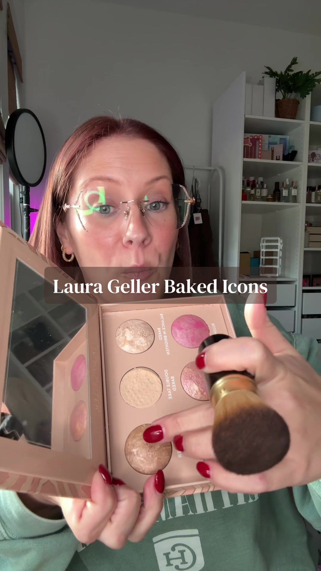 TikTok post by @itsabbyak for – Laura Geller. Caption reads: @Laura Geller Beauty #lauragellerbeauty....