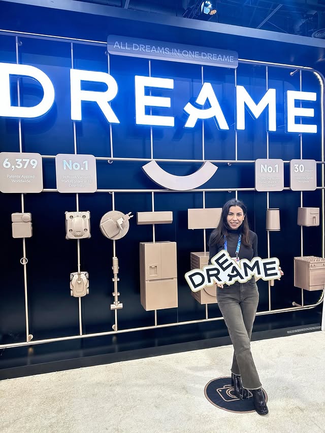 Instagram post by @esma.yucelsat for EUHOMY. Caption reads: A few moments from CES 2026.
Long days, endless....