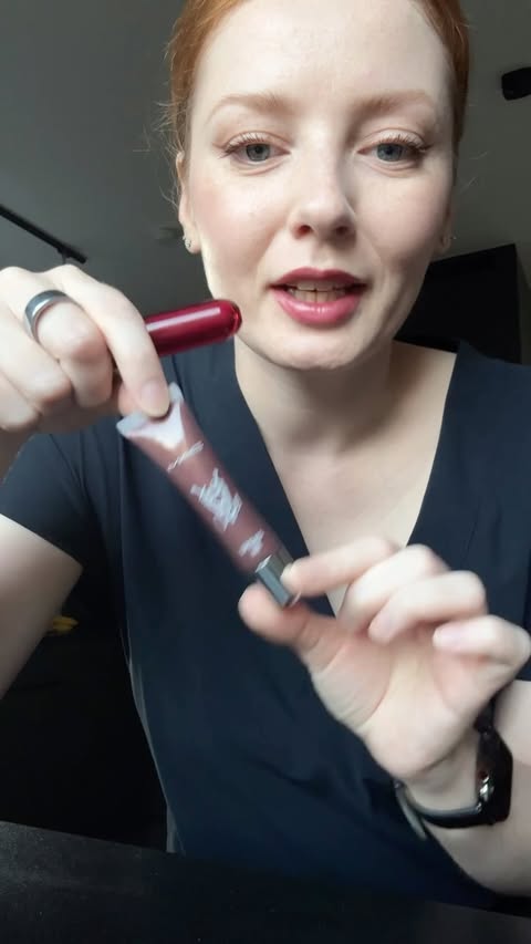 Instagram post by @xkarenina for MAKEUP BY MARIO. Caption reads: [...] Stainglass Lip Tint Soda Poppy,....