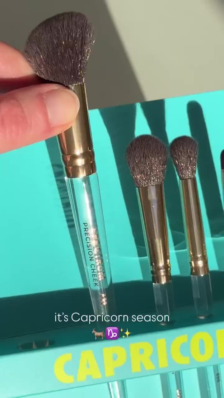 Instagram post by @beauty_obsessionsuk for Spectrum Collections. Caption reads: Its officially Capricorn season🐐🩵♑️⁠
⁠
Unbox our....