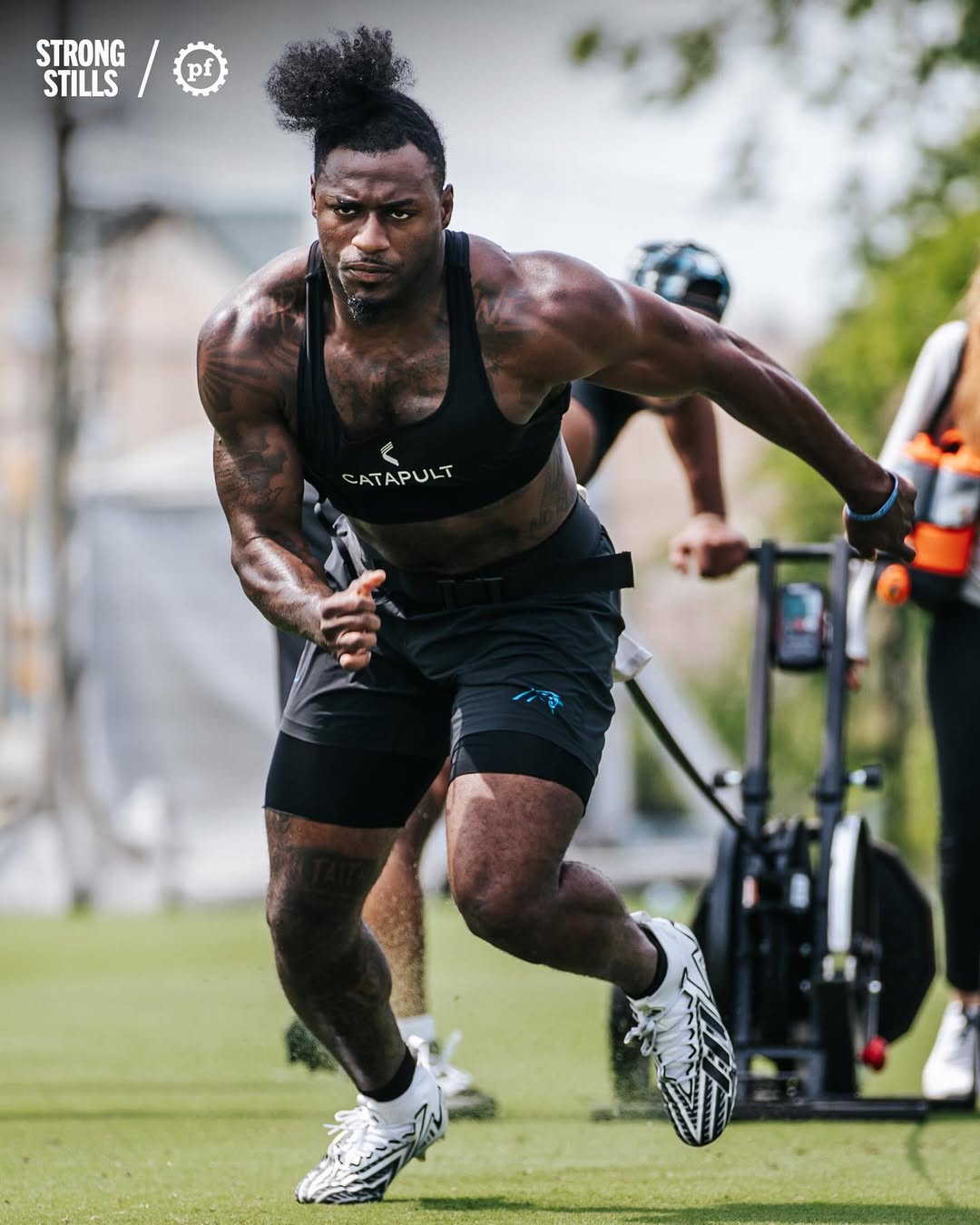 Instagram post by @panthers for Planet Fitness. Caption reads: Lil gym sesh.