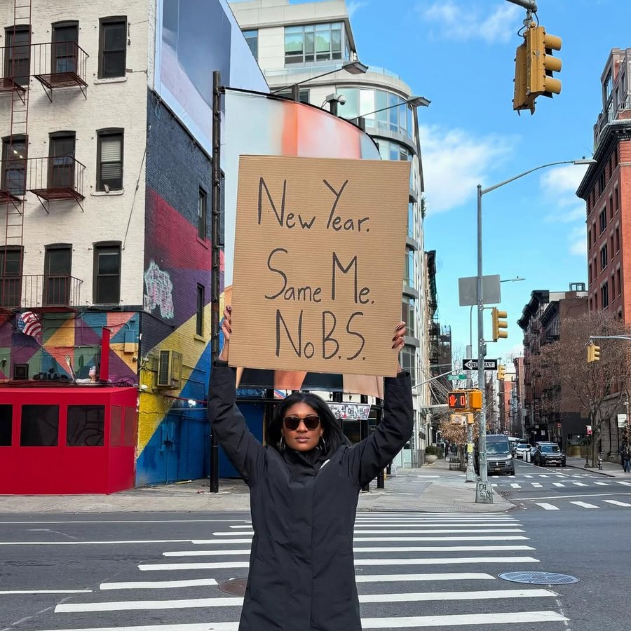 Instagram post by @dudettewithsign for RXBAR. Caption reads: #RXBARpartner It’s January and you know what that....