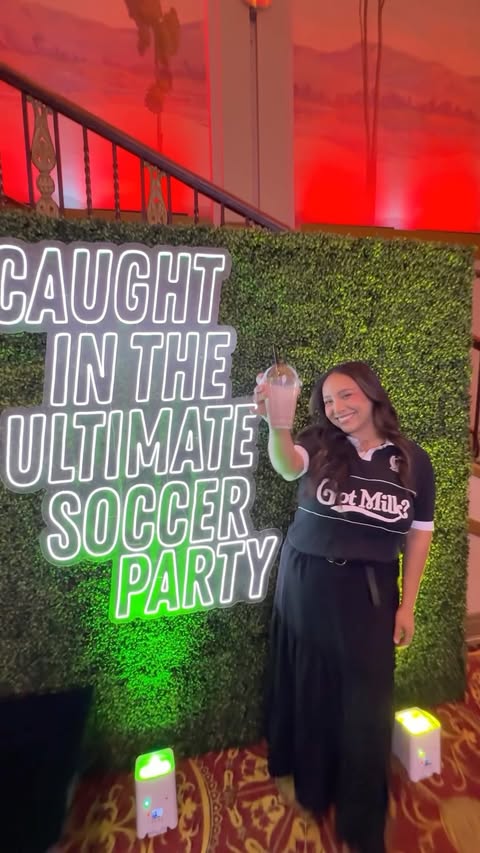 Instagram post by @dianaaracelyyy for got milk. Caption reads: [...] the game on the big screen — thank you....