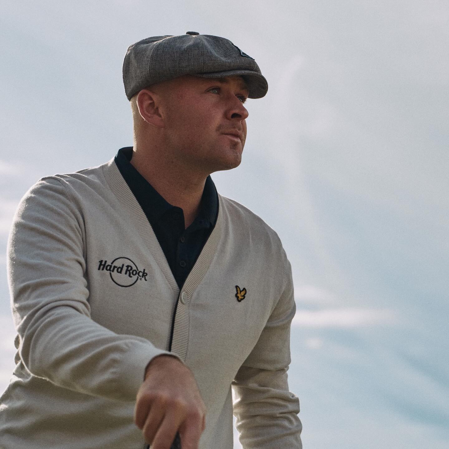 Instagram post by @harryhall for Lyle & Scott. Caption reads: [...] proud to announce my partnership with Lyle &....