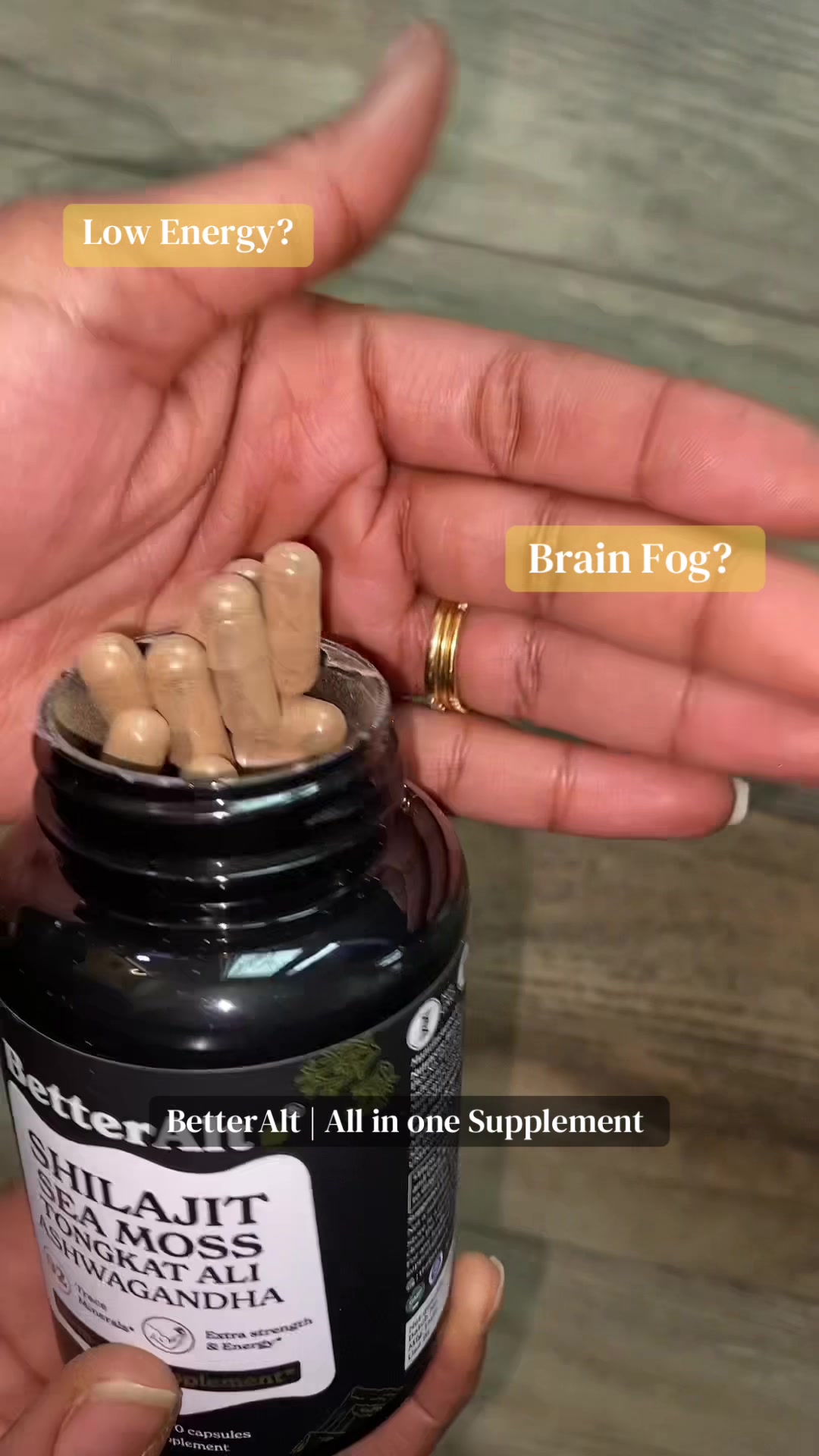 TikTok post by @purposefullyni for Better Alt. Caption reads: [...] #seamoss #traceminerals #supplements @Better....