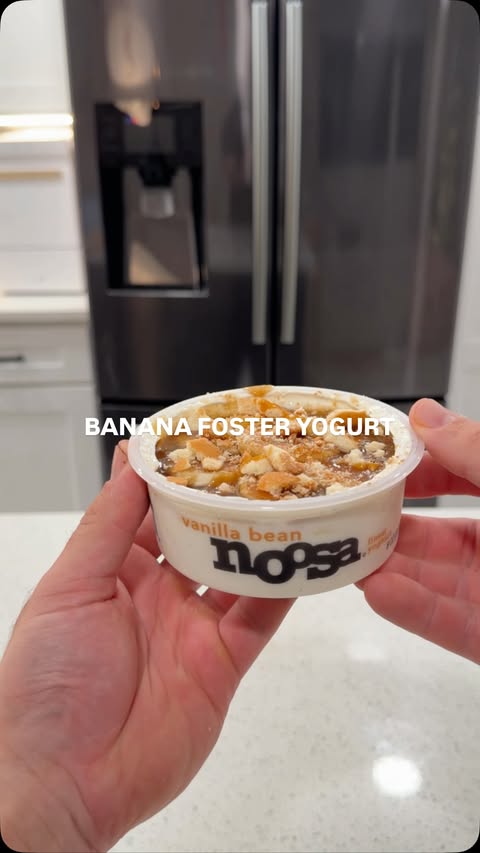Instagram post by @drewdalu for noosa yoghurt. Caption reads: [...] creamy, cold, and straight out the....
