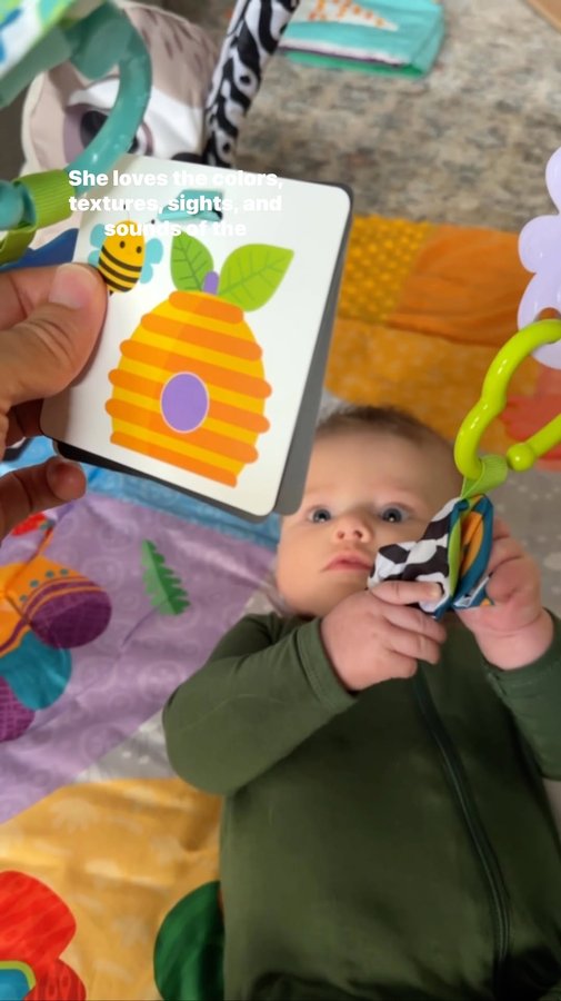 Instagram post by @mikelemieux for VTECH. Caption reads: Watching Annie Rae learn and grow is one of the....