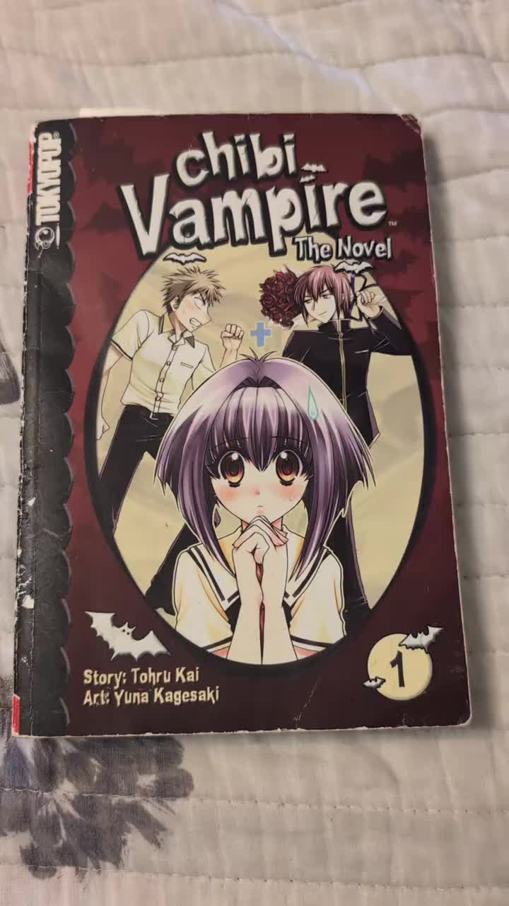 TikTok post by @xxwitch_of_the_wildsxx for ThriftBooks. Caption reads: [...] #booktok #books #manga #vampires....