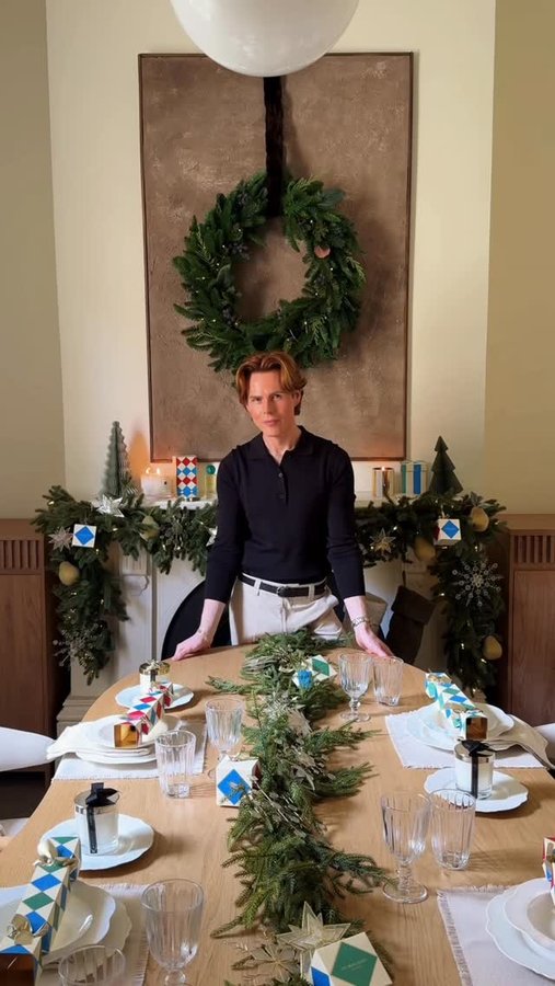 Instagram post by @louiburke for Jo Malone London. Caption reads: A chic Christmas table starts with @jomalonelondon....