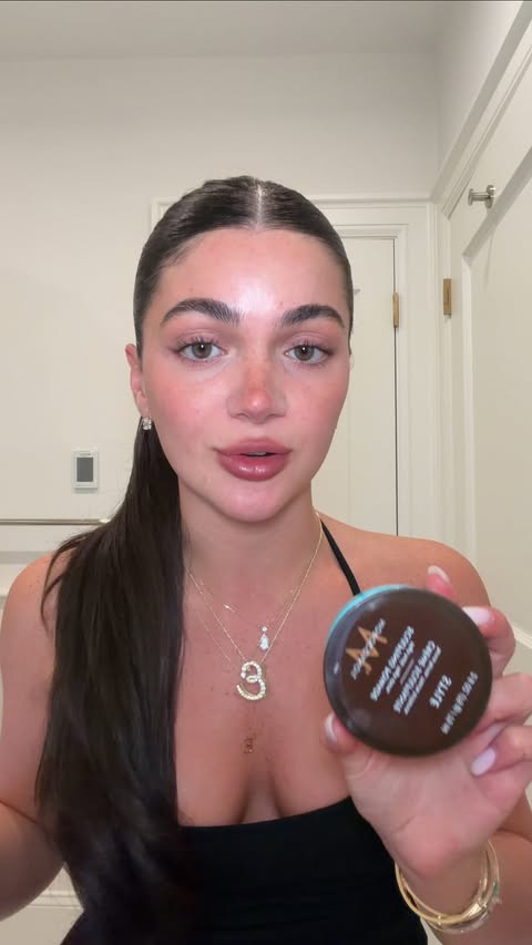 Instagram post by @evange for Moroccanoil. Caption reads: Slick back>> with the Moroccanoil Sculpting Pomade....