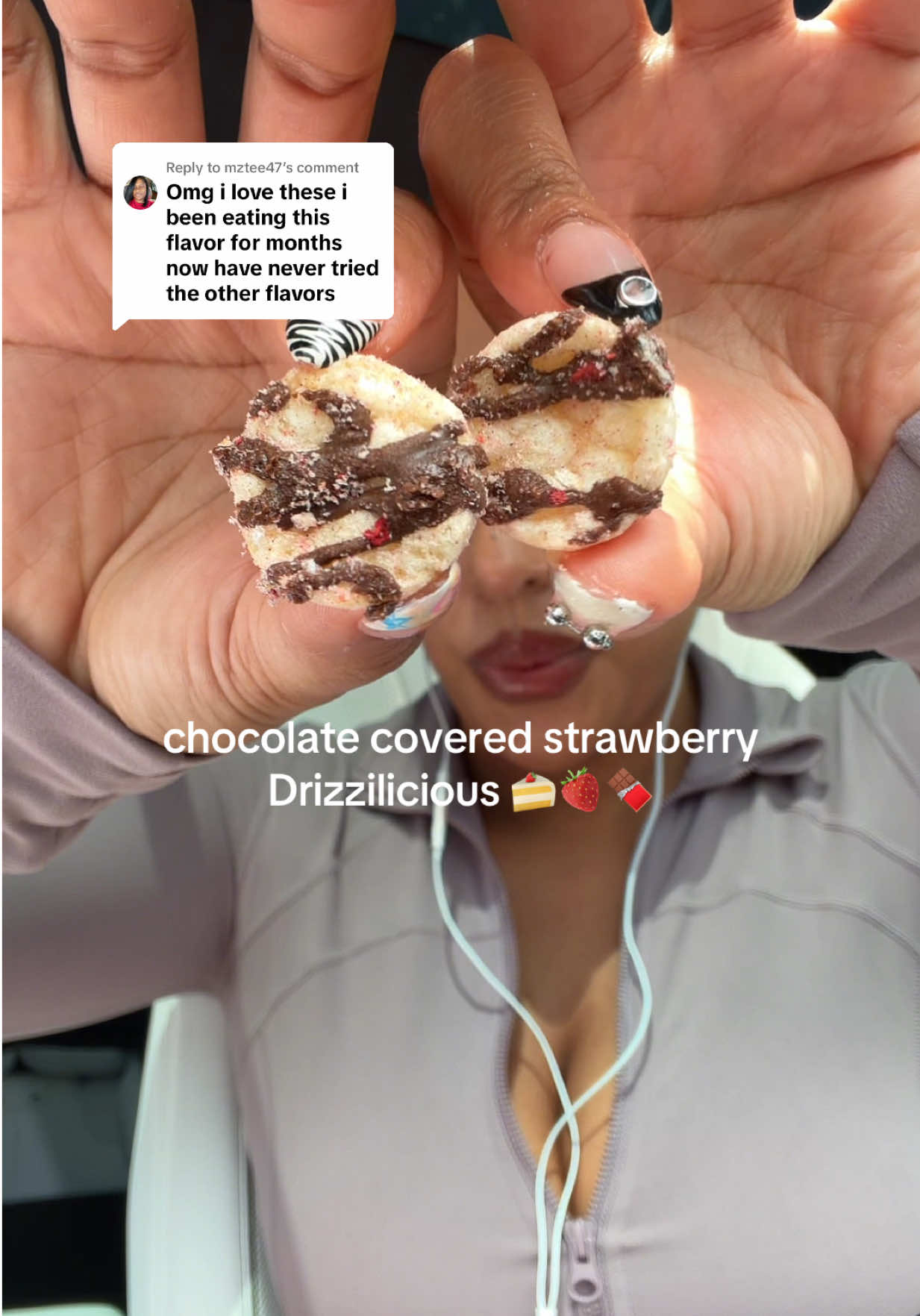 TikTok post by @therealjoyymaria for Drizzilicious. Caption reads: Replying to @mztee47 soooo yummy @Drizzilicious....