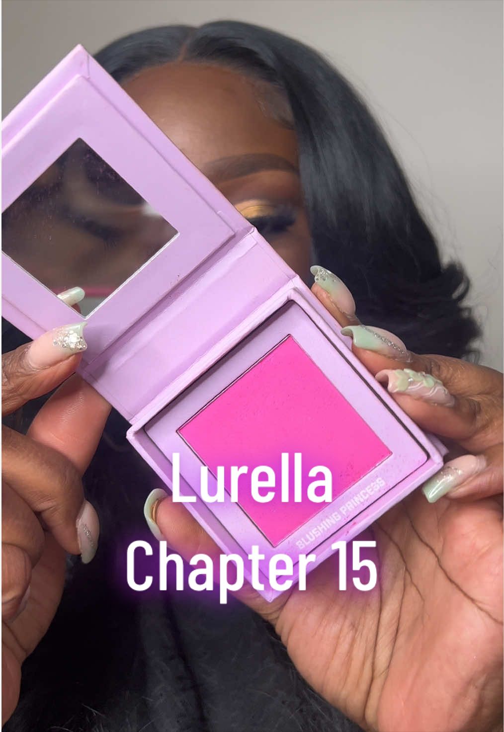 TikTok post by @makeupbynesha for Lurella Cosmetics. Caption reads: The perfect PINK blush @Lurellacosmetics....
