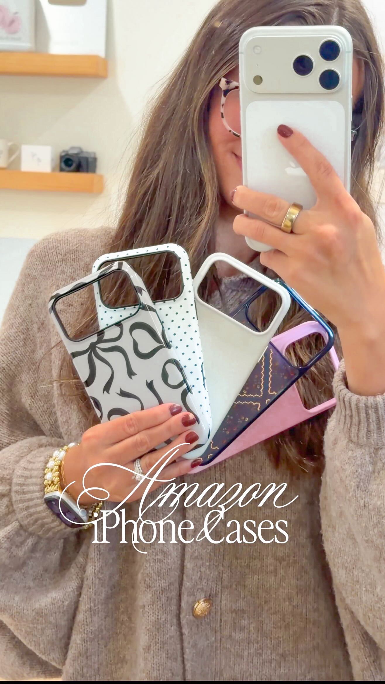 Instagram post by @juliakcrist for OtterBox. Caption reads: a lil roundup of some of my fav iphone 17 pro max....