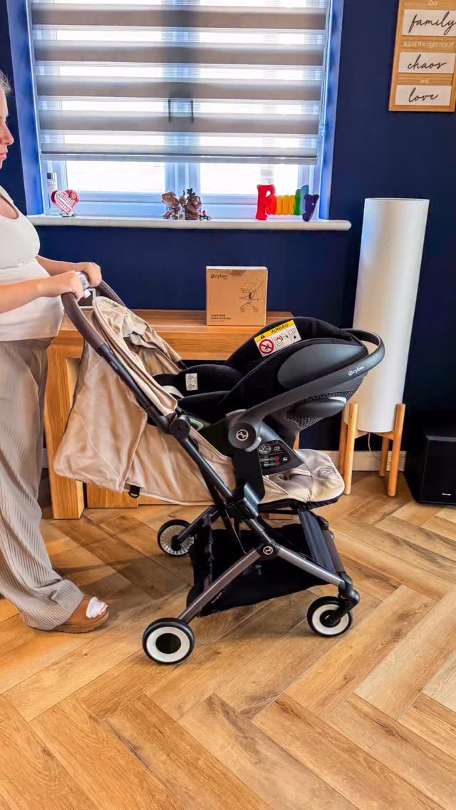 Instagram post by @create_make_and_play for CYBEX. Caption reads: [...] adapters for fold down strollers but....