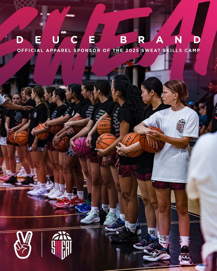 Instagram post by @sweatfor94 for Deuce Brand. Caption reads: [...] We’ll see you there. #SWEATEVENT #DeuceBrand....