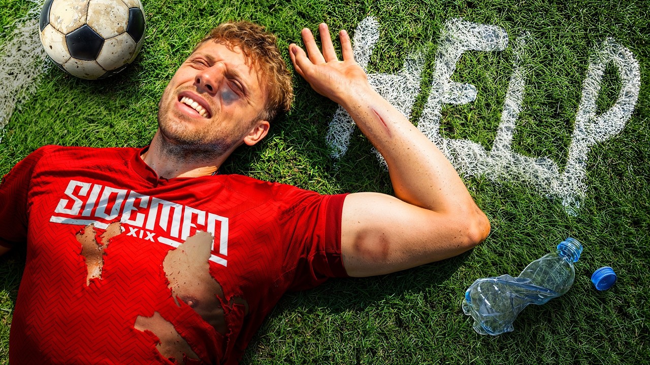 YouTube post by @Sidemen for XIX Vodka. Caption reads: SIDEMEN LAST TO LEAVE THE FOOTBALL PITCH.