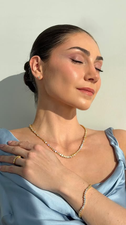 Instagram post by @daniellelazenis for SIF JAKOBS JEWELLERY. Caption reads: [...] meets luxury. Introducing....