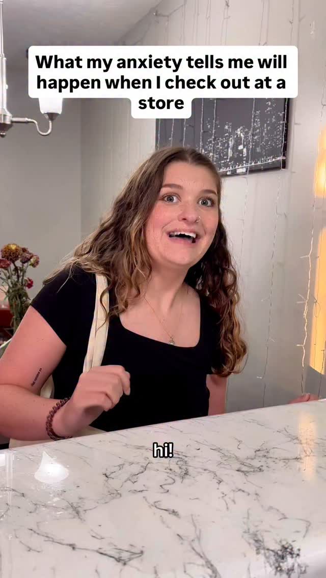 Instagram post by @brigipson for Bellesa Boutique. Caption reads: What my anxiety tells me will happen when I check....