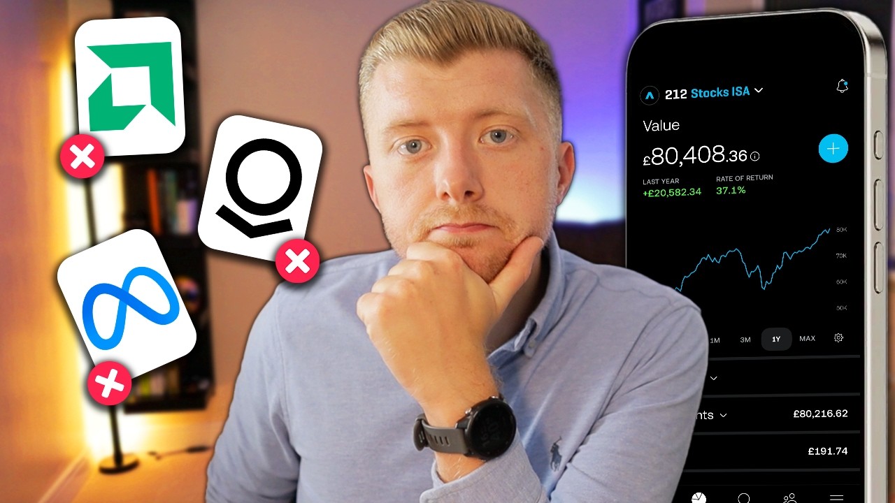 YouTube post by @MitchShoesmith for Trading 212. Caption reads: I Stopped Investing In Stocks, This Is Why....