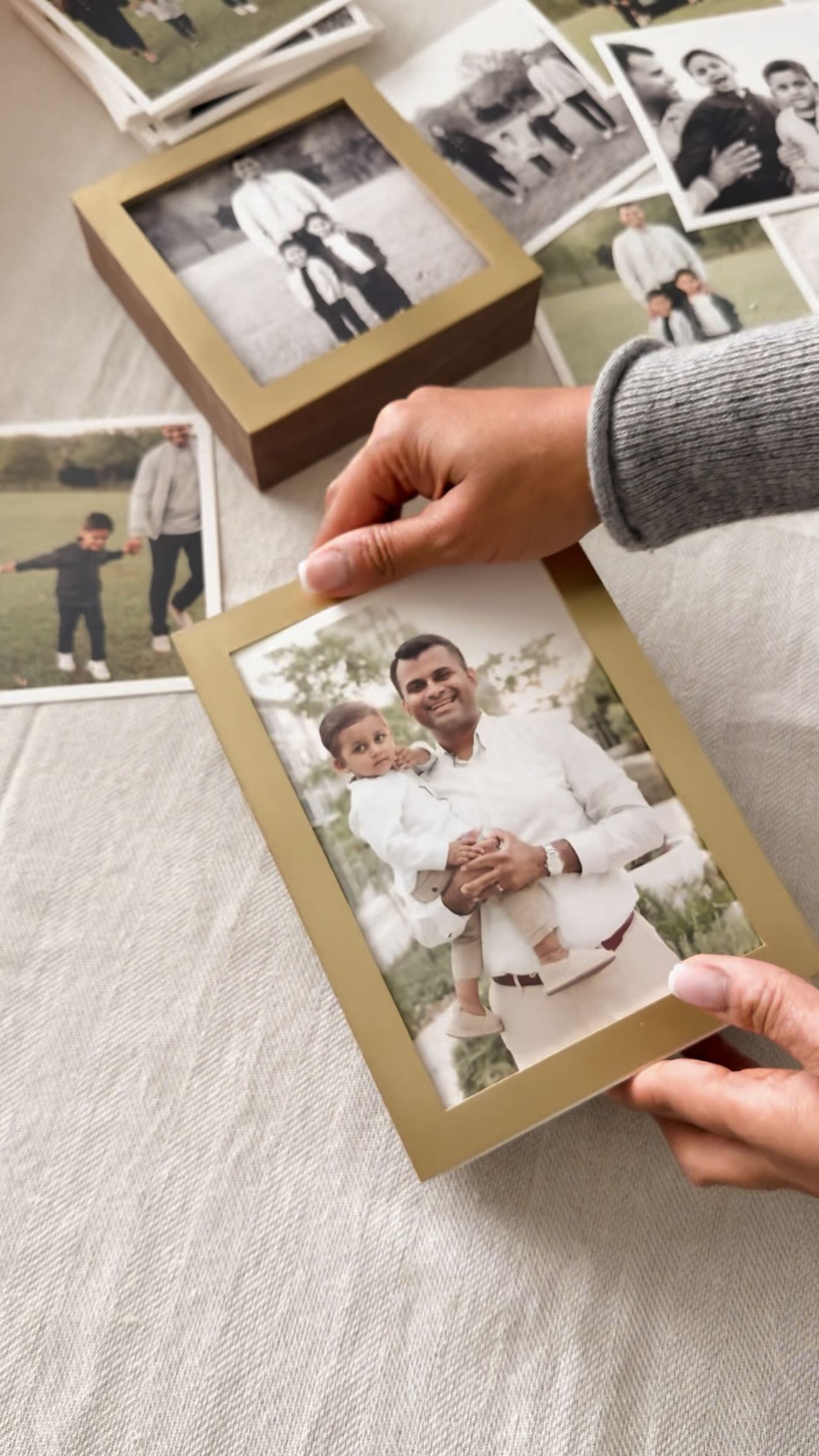 Instagram post by @sincerelyunnati for Artifact Uprising. Caption reads: He’s the rock of our family. So this Father’s Day,....