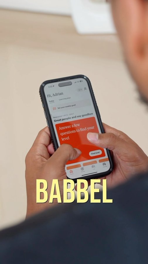 Instagram post by @styleswithace for Babbel. Caption reads: [...] can be alot easier than you think. With....