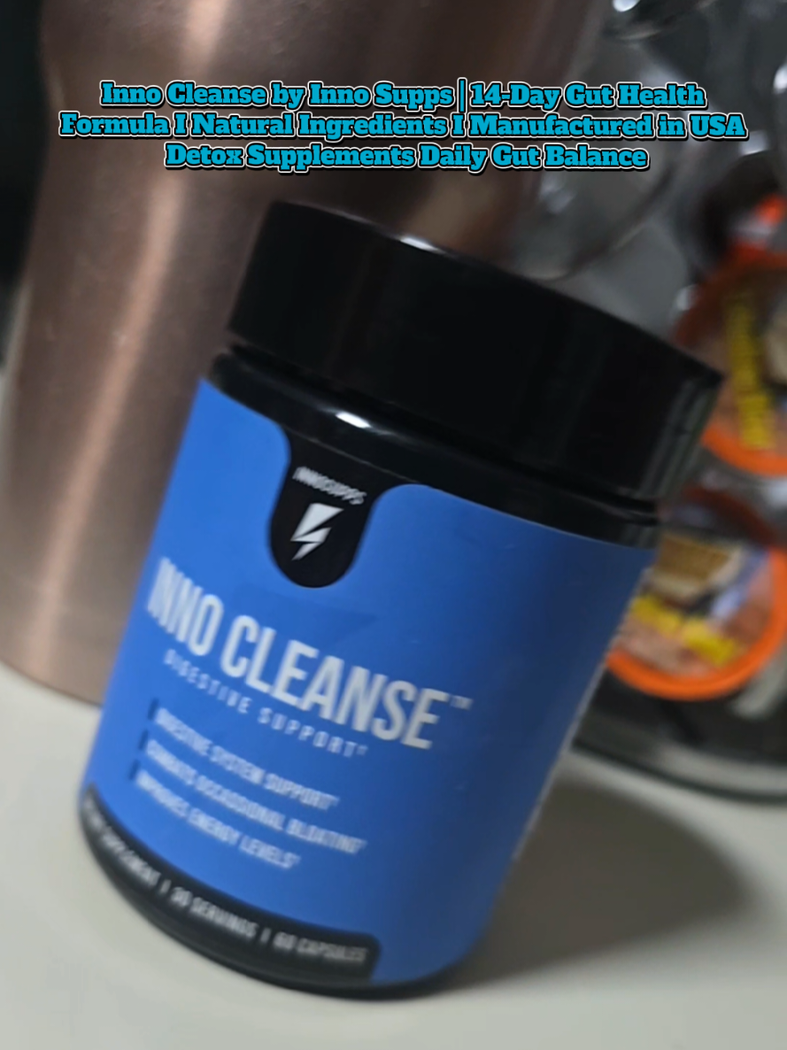 TikTok post by @sheilaelaine2 for Inno Supps. Caption reads: [...] feeling heavy, bloated, and sluggish? @Inno....