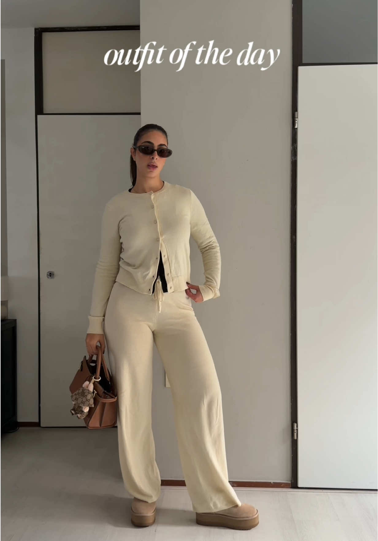 TikTok post by @carlinaerikinn for Organic Basics. Caption reads: [...] it's so cute 🤭 The set is from @Organic....