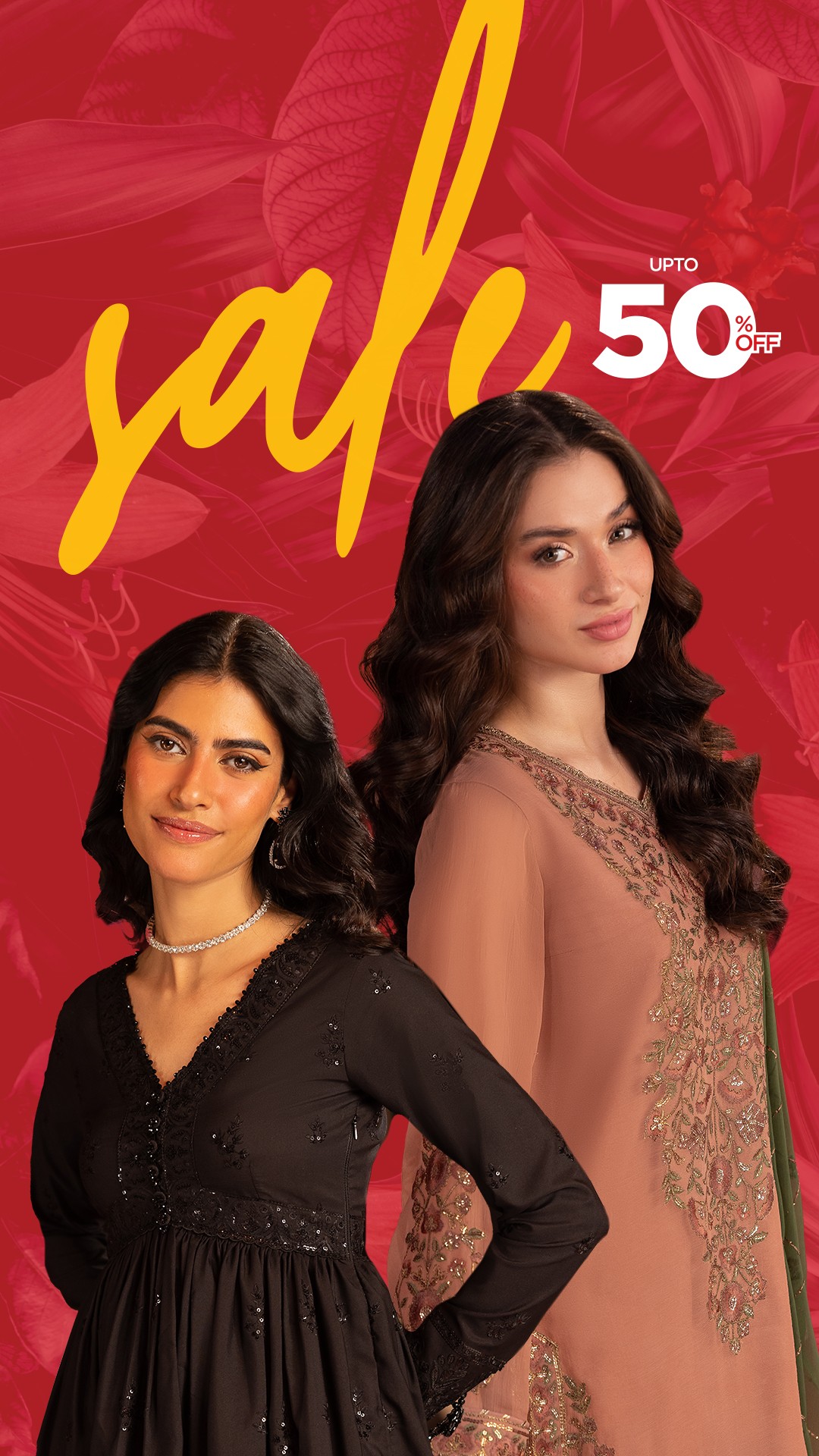 Instagram post by @aira.jofa for Asim Jofa. Caption reads: [...] Up to 50% OFF your next obsession. #AsimJofa....