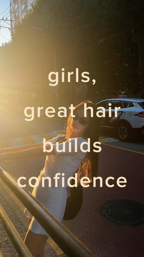Instagram post by @jamiepark____ for MOEV. Caption reads: [...] effortless hair with confidence ⚡️❤️ 🍎MOEV....