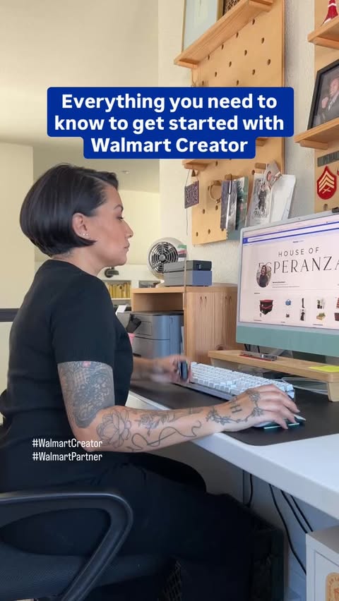 Instagram post by @house.of.esperanza for Walmart Creator. Caption reads: Becoming a #WalmartCreator has never been easier!....