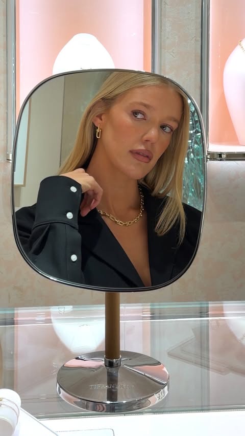 Instagram post by @sarahrosemaloney for Tiffany & Co.. Caption reads: Come shopping with me at the new @tiffanyandco....