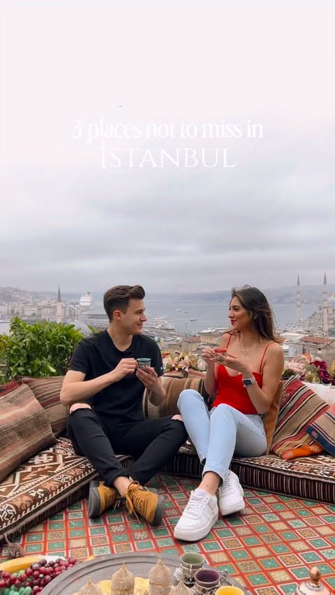 Instagram post by @amaliaaroman for Go Türkiye. Caption reads: I wish I were in Istanbul this spring… ✨ | AD 3....