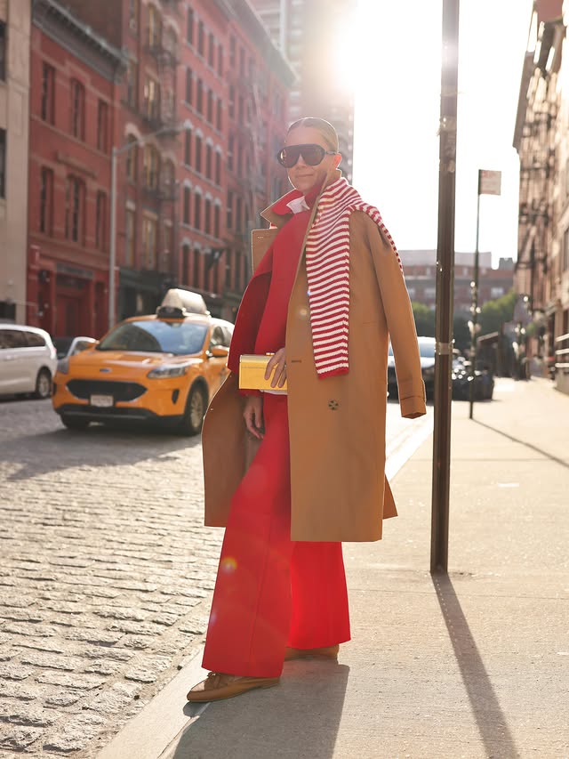 Instagram post by @blaireadiebee for Talbots. Caption reads: [...] red! Layers of fresh fall classics from....
