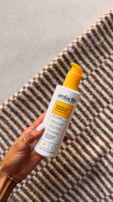 Instagram post by @tashjane for AmLactin. Caption reads: ✨Brighter looking skin with @Amlactin Bright &....