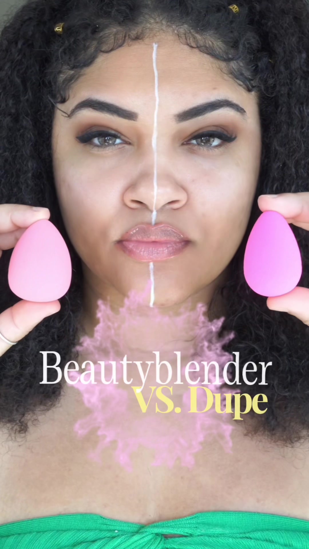 TikTok post by @lishaeubanks for Beautyblender. Caption reads: [...] nothing compares to the OG pink....