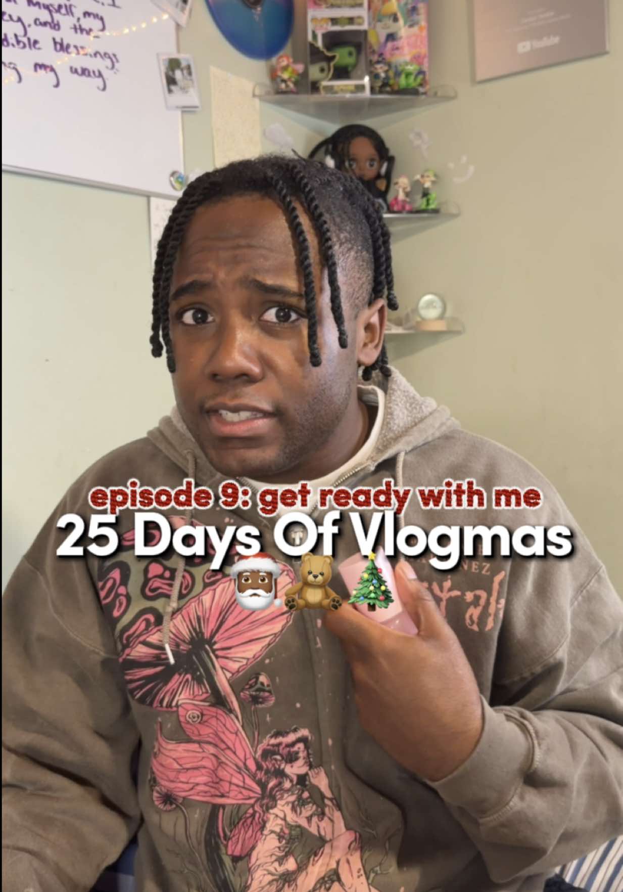 TikTok post by @jordansmikle for Glow Recipe. Caption reads: vlogmas ep. 9 || things i BETTER SEE and BETTER....