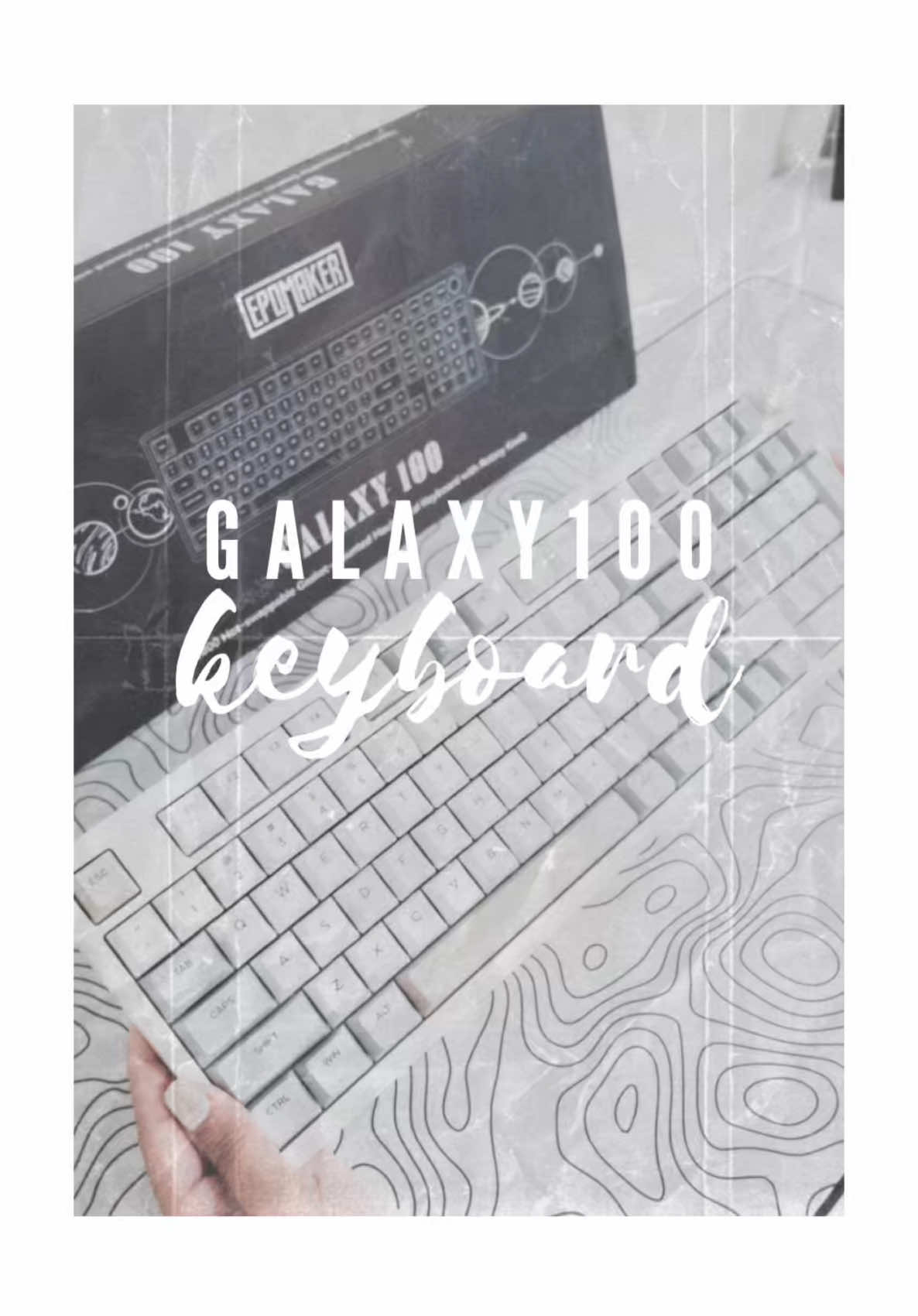 TikTok post by @i7jojo for Epomaker. Caption reads: EPOMAKER GALAXY100 ⌨️ @Epomaker [...].