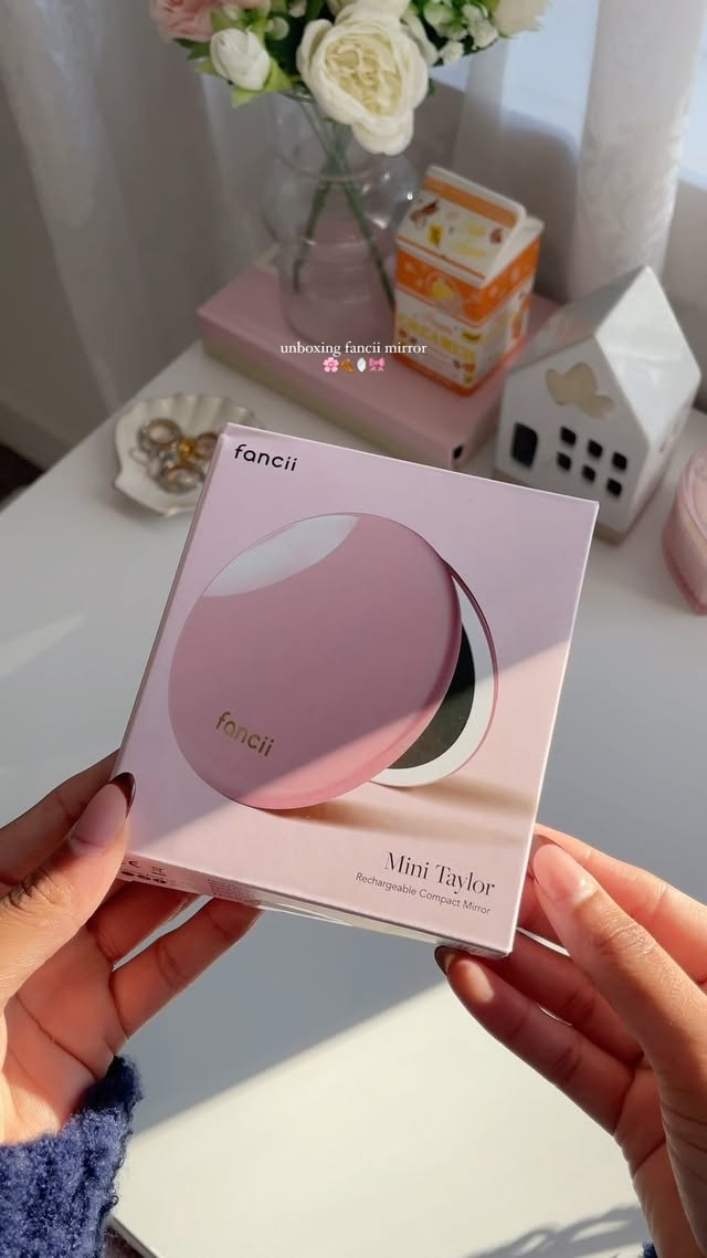 Instagram post by @nehhsharmaa for Fancii. Caption reads: unboxing fancii mirrors 🪞💖 @fanciico #unboxing....