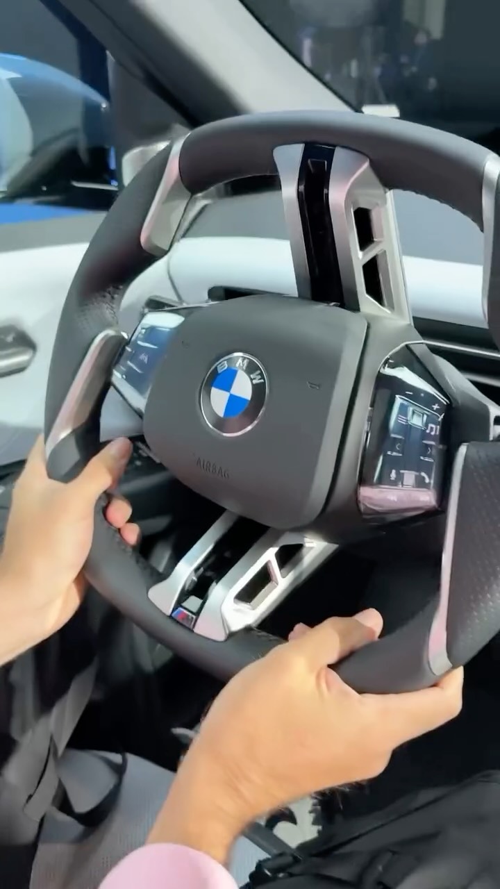 Instagram post by @supercarblondie for BMW. Caption reads: The brand new BMW Neue Klasse iX3 is an....