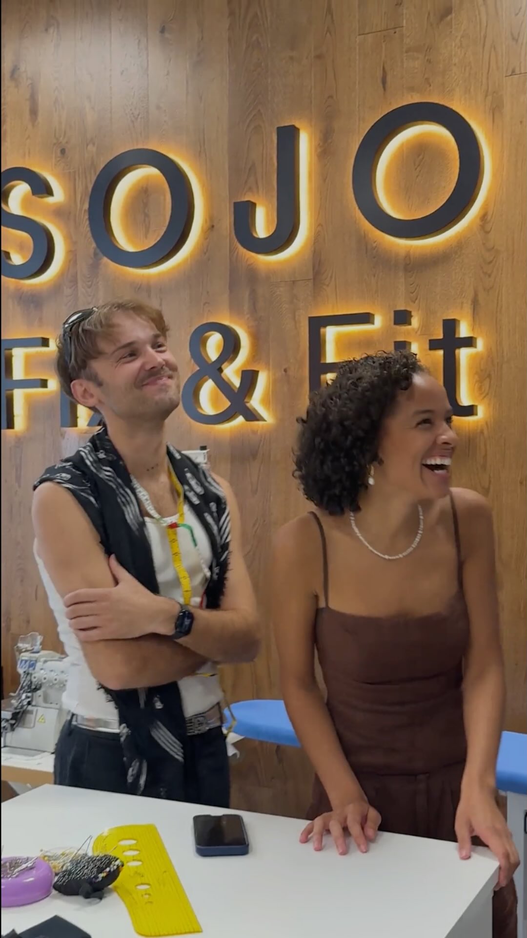 Instagram post by @josephine__philips for Westfield London. Caption reads: 🧵🪡SOJO: Fix & Fit is now open! Give your clothes....