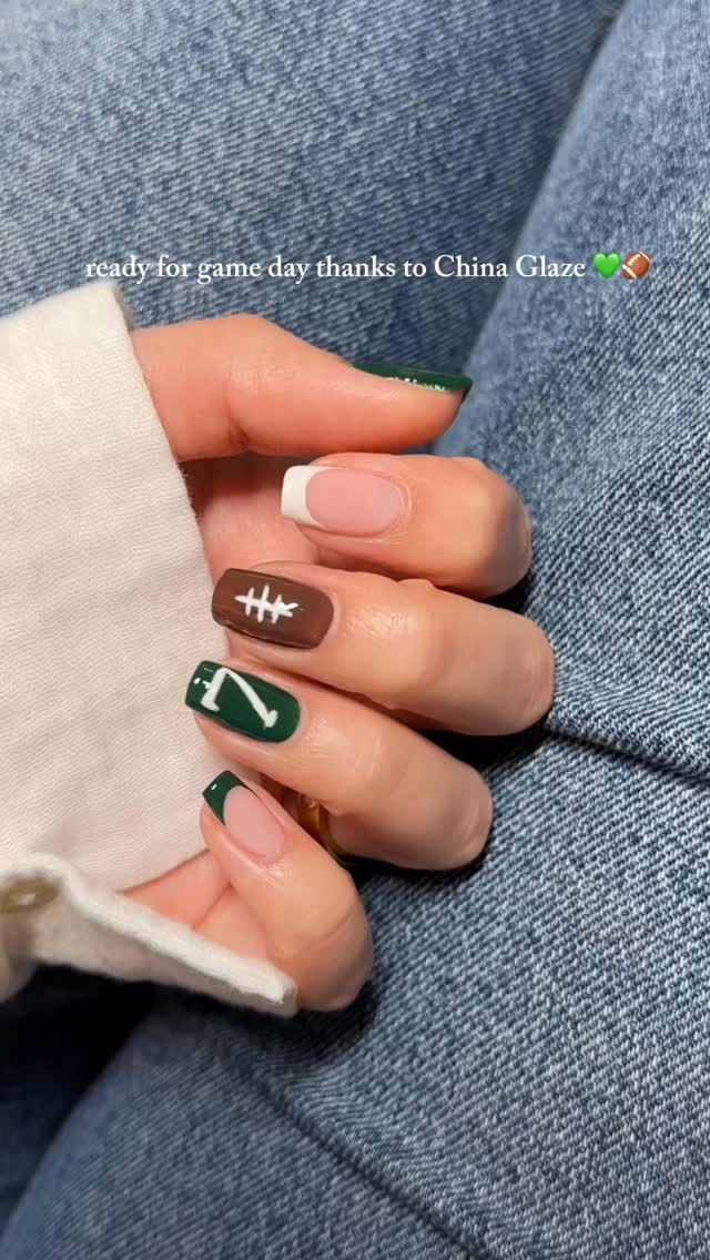 Instagram post by @jesslizs for Sally Beauty. Caption reads: perfect mani for game days 🏈✨😌thanks to....
