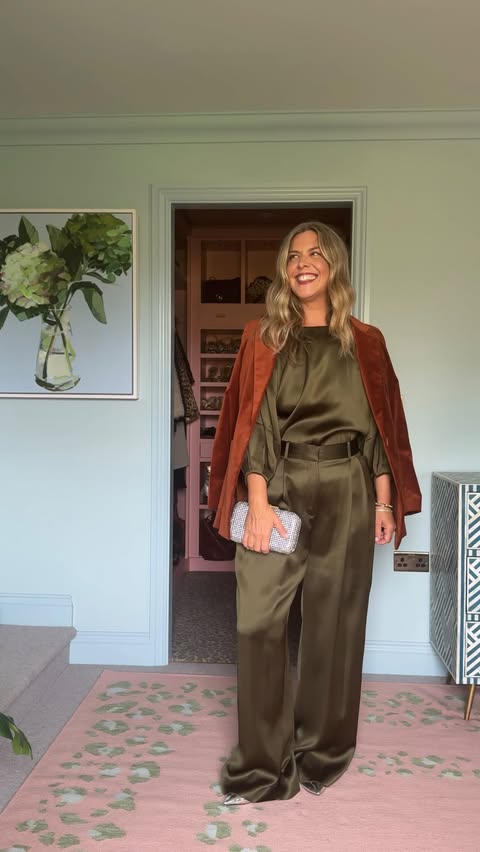 Instagram post by an influencer for John Lewis & Partners. Caption reads: [AD] Think relaxed, but with a red carpet twist....