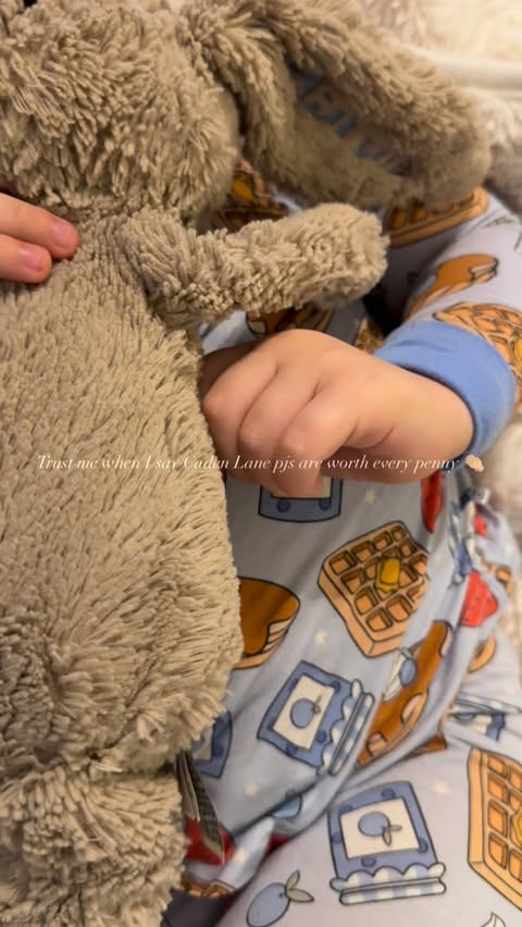 Instagram post by @happy.as.hannah for Caden Lane. Caption reads: [...] two soon to be three I’ve been loving....