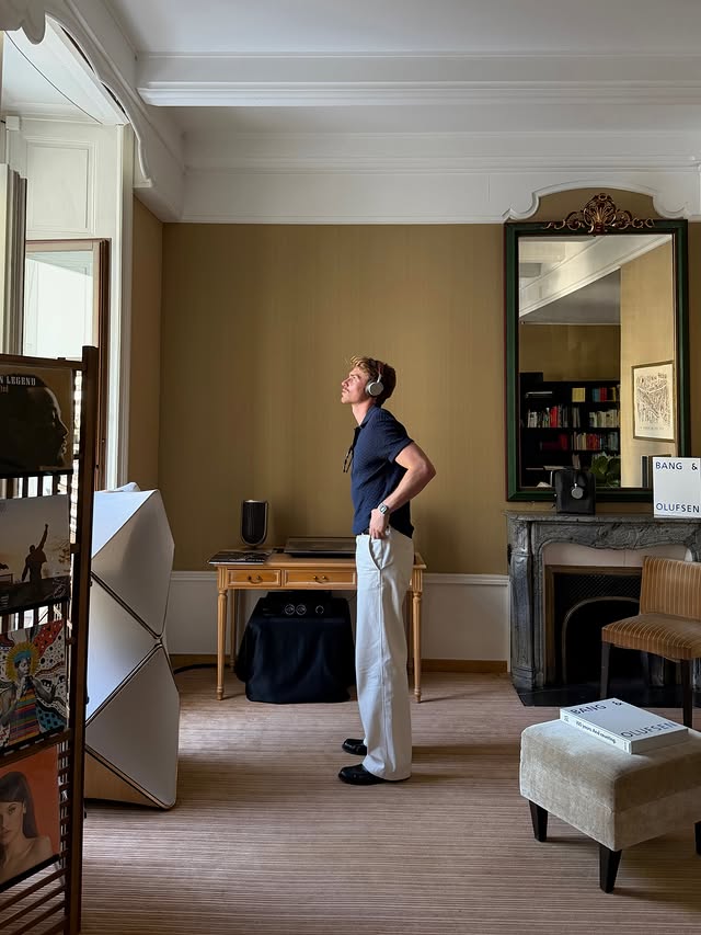 Instagram post by @philsoda for Bang & Olufsen. Caption reads: In Montreux we say merci. @bangolufsen Anzeige.