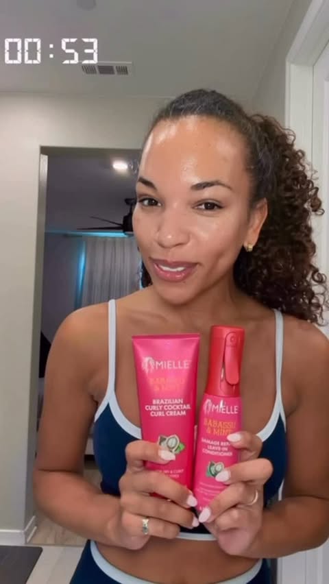 Instagram post by @mjacostatv for Mielle Organics. Caption reads: [...] defense against damage thanks to....