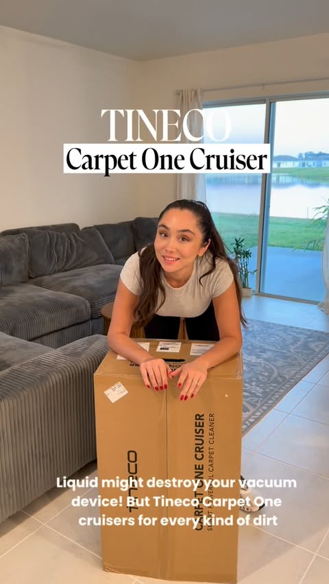 Instagram post by @meysafindings for Tineco. Caption reads: Refresh your carpets like a pro with the Tineco....