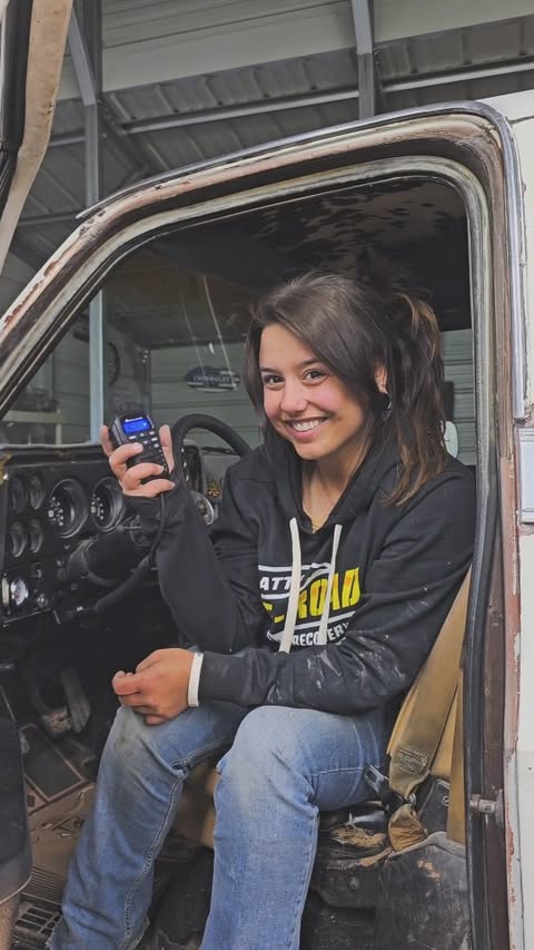 Instagram post by @natashaddams for Midland Radio. Caption reads: Getting our two adventure trucks ready for trails....